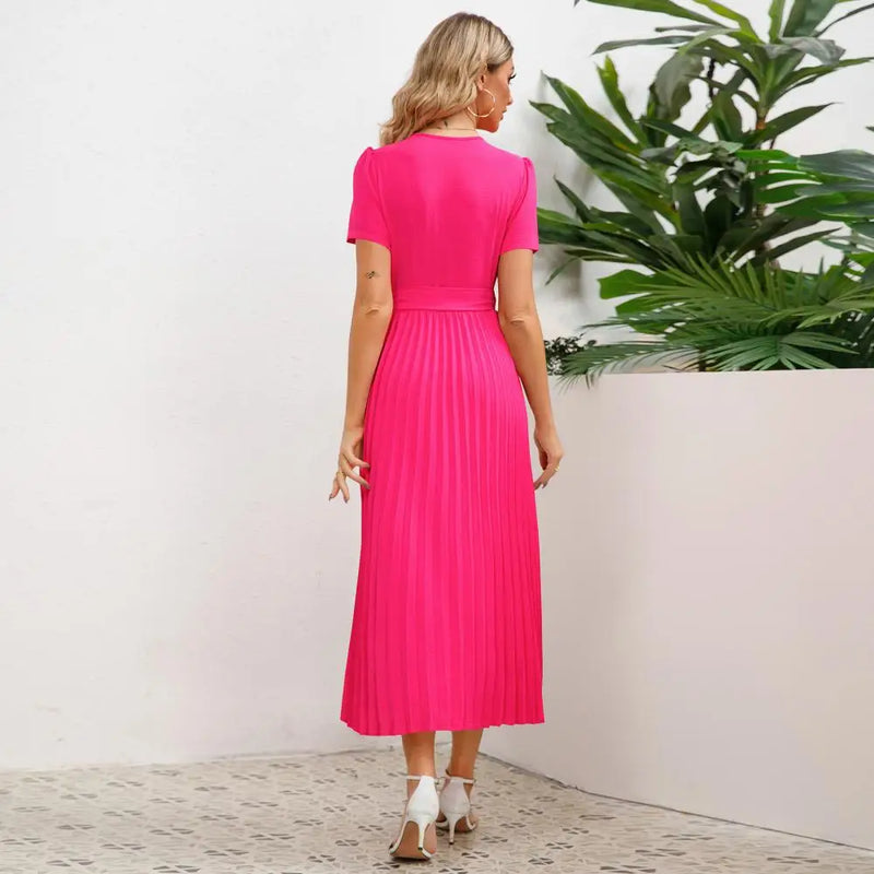 Faltenrock Midi Wickelkleid - Sophie