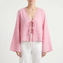 Front-tie Blouse -  Rosa