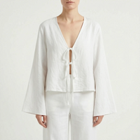 Front-tie Blouse -  Rosa