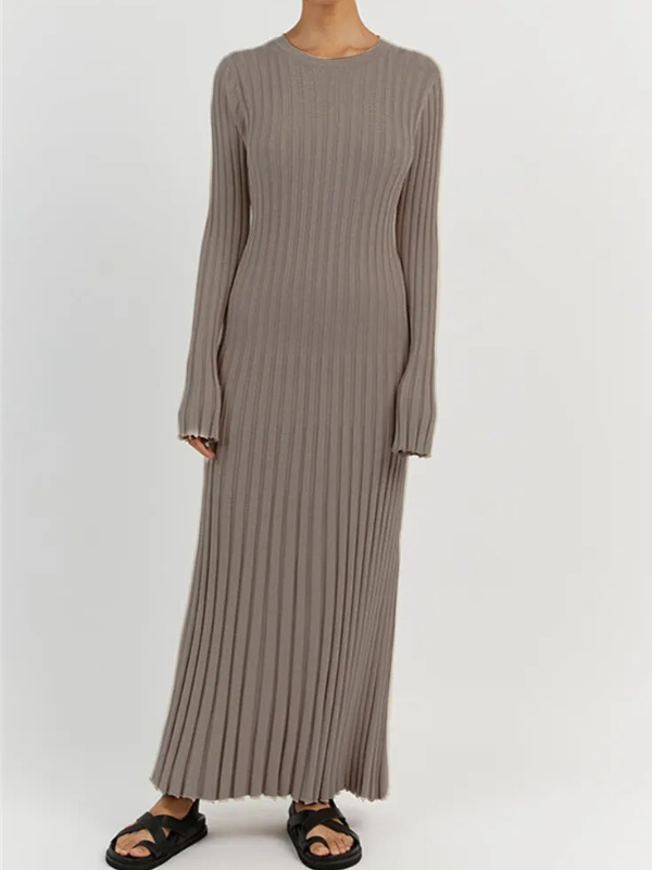 Gracie Gestricktes Maxikleid | Eng & schmeichelhaft