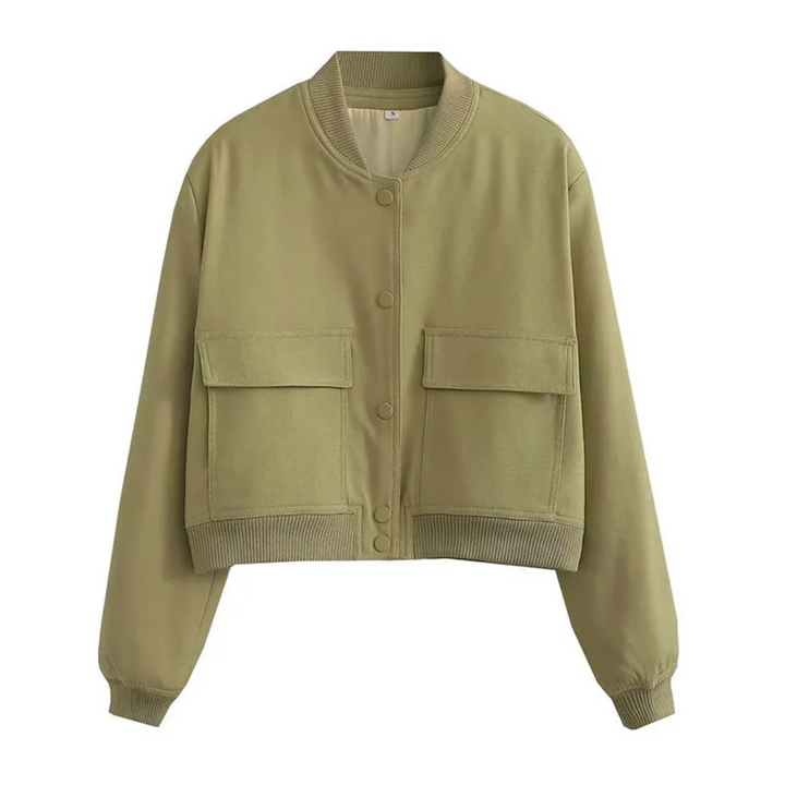 Crystal Cropped Varsity Jacke | Stilvoll & lässig