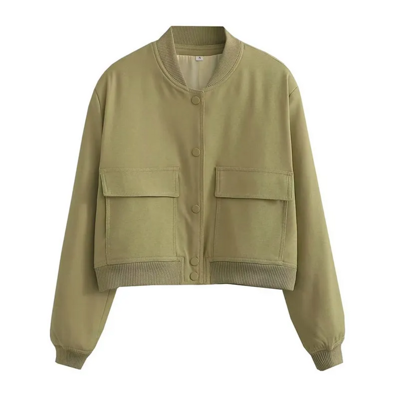 Crystal Cropped Varsity Jacke | Stilvoll & lässig