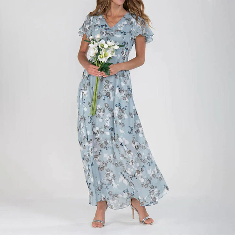 Gina - Stilvolles Midikleid mit Blumenmuster