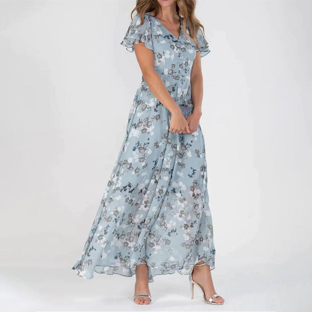Gina - Stilvolles Midikleid mit Blumenmuster