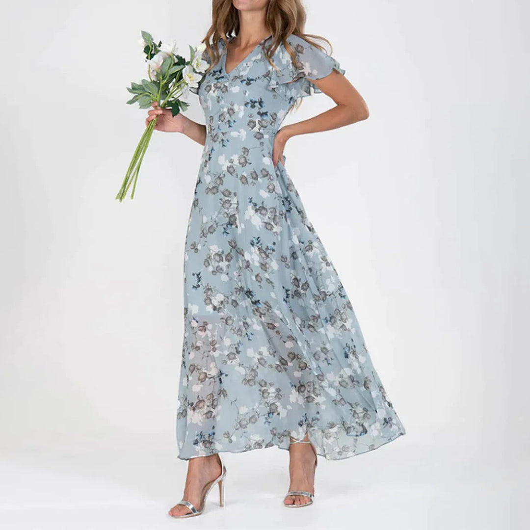 Gina - Stilvolles Midikleid mit Blumenmuster
