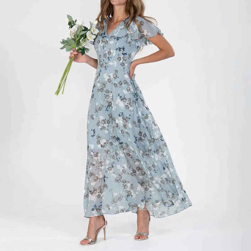 Gina - Stilvolles Midikleid mit Blumenmuster