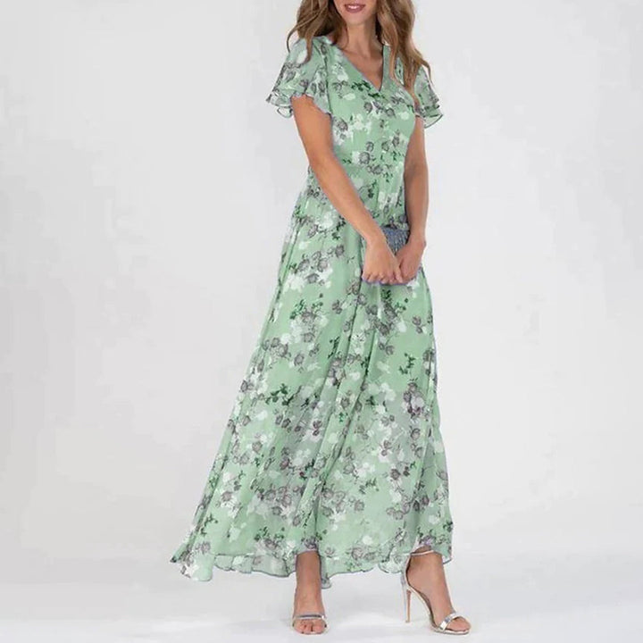 Gina - Stilvolles Midikleid mit Blumenmuster