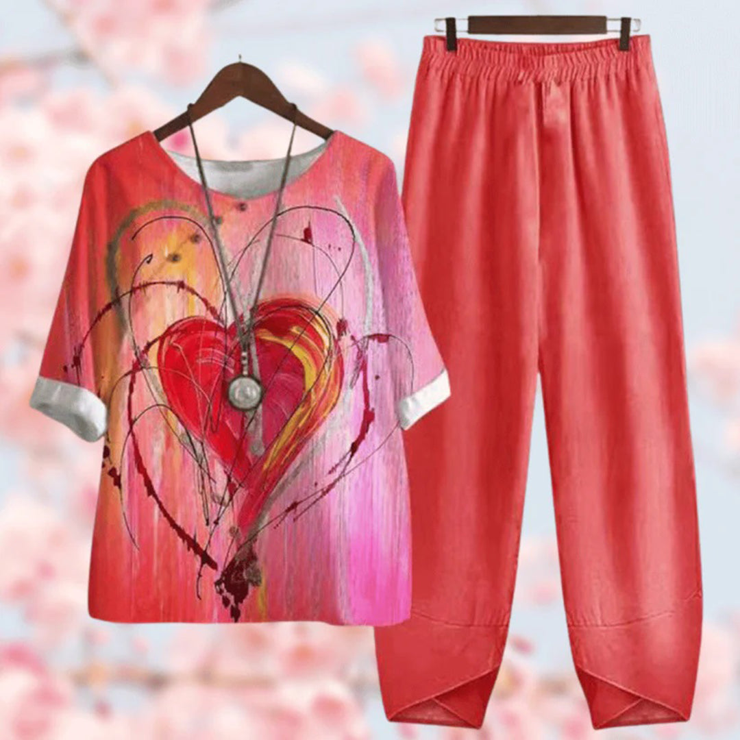 Comfortabele Tweedelige Dames Zomer Set - Mira