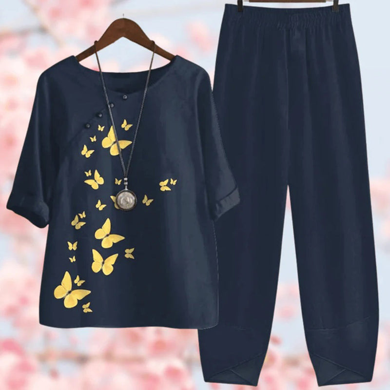 Comfortabele Tweedelige Dames Zomer Set - Mira