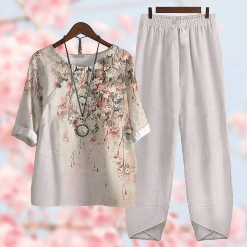 Comfortabele Tweedelige Dames Zomer Set - Mira