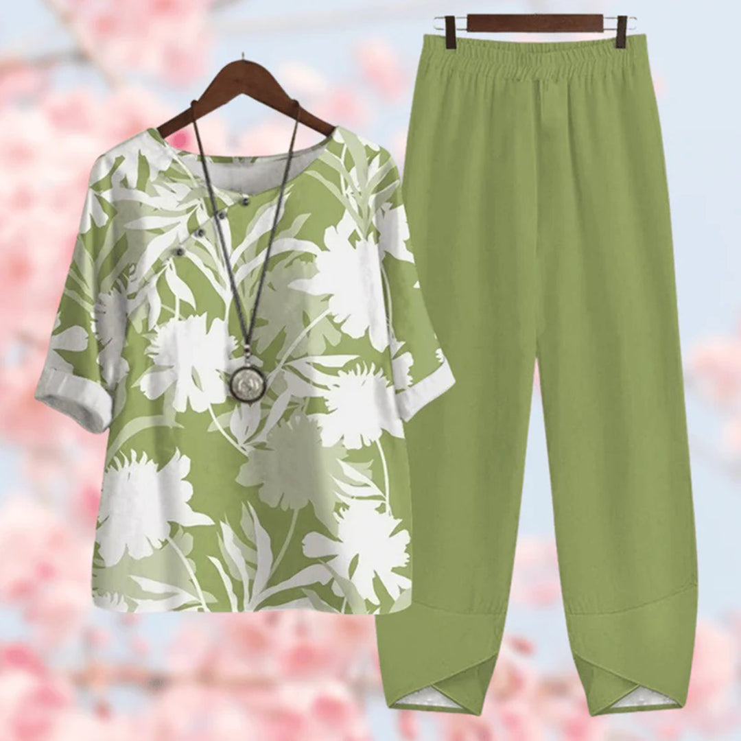 Comfortabele Tweedelige Dames Zomer Set - Mira