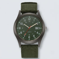 Military Watch with Nylon Strap – Water-Resistant, Shockproof, Glow Hands 7