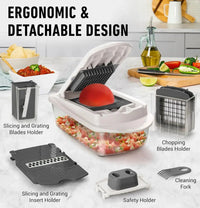 Vegetable Cutter | Dice Slice and Grate | Collection Box & Safety Holder 7