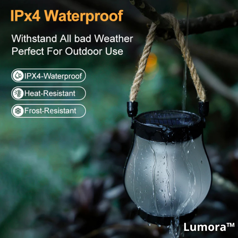 Solar Lantern Outdoor Light with Flickering Flame Effect 5