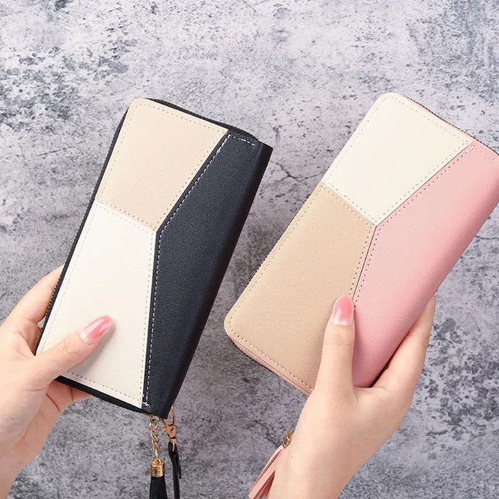 Geometrische Lange Geldbörse | Trendy & praktisch