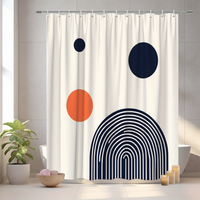 Geometrischer Polyester Duschvorhang - Circlify