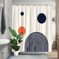 Geometrischer Polyester Duschvorhang - Circlify