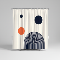 Geometrischer Polyester Duschvorhang - Circlify