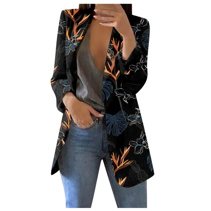 Bedruckter kurzer Damenblazer - Savannah