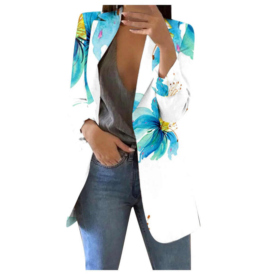 Bedruckter kurzer Damenblazer - Savannah