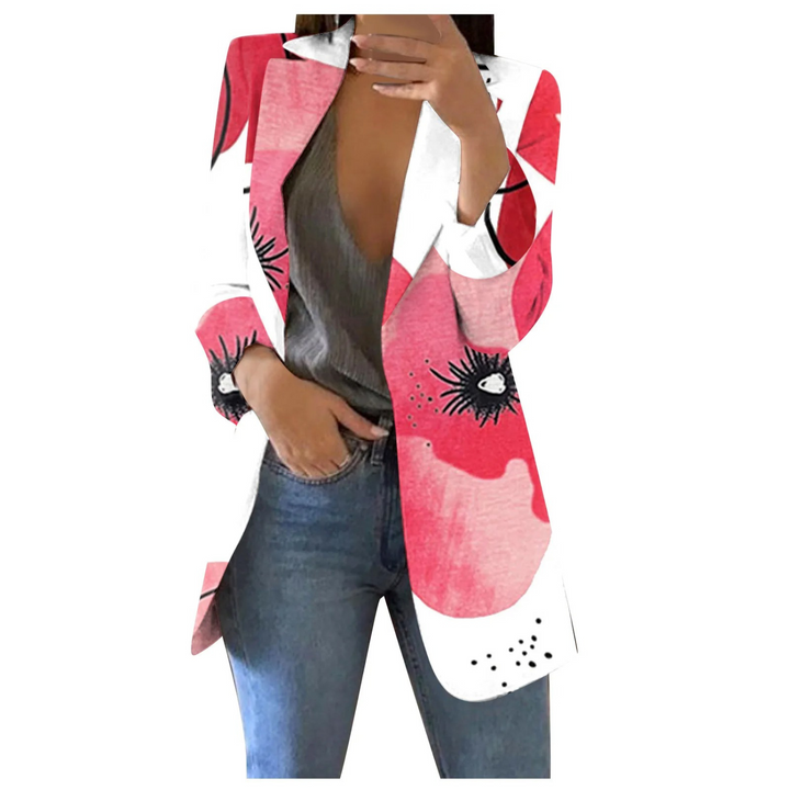 Bedruckter kurzer Damenblazer - Savannah