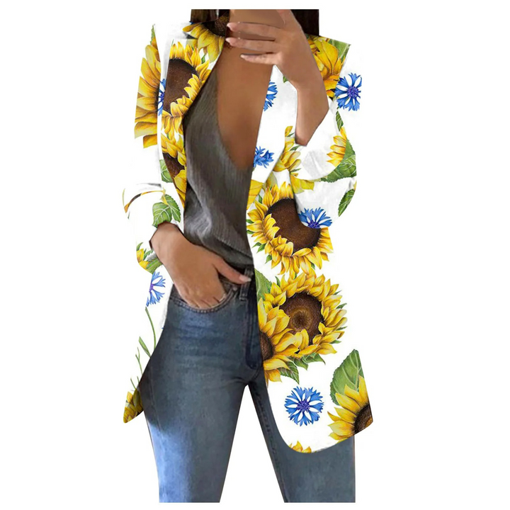 Bedruckter kurzer Damenblazer - Savannah