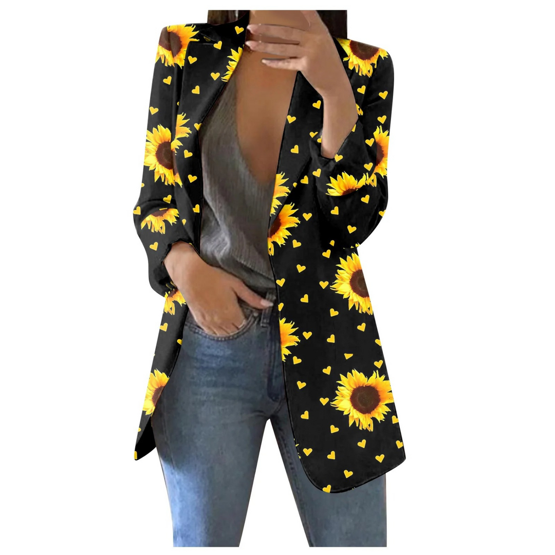 Bedruckter kurzer Damenblazer - Savannah