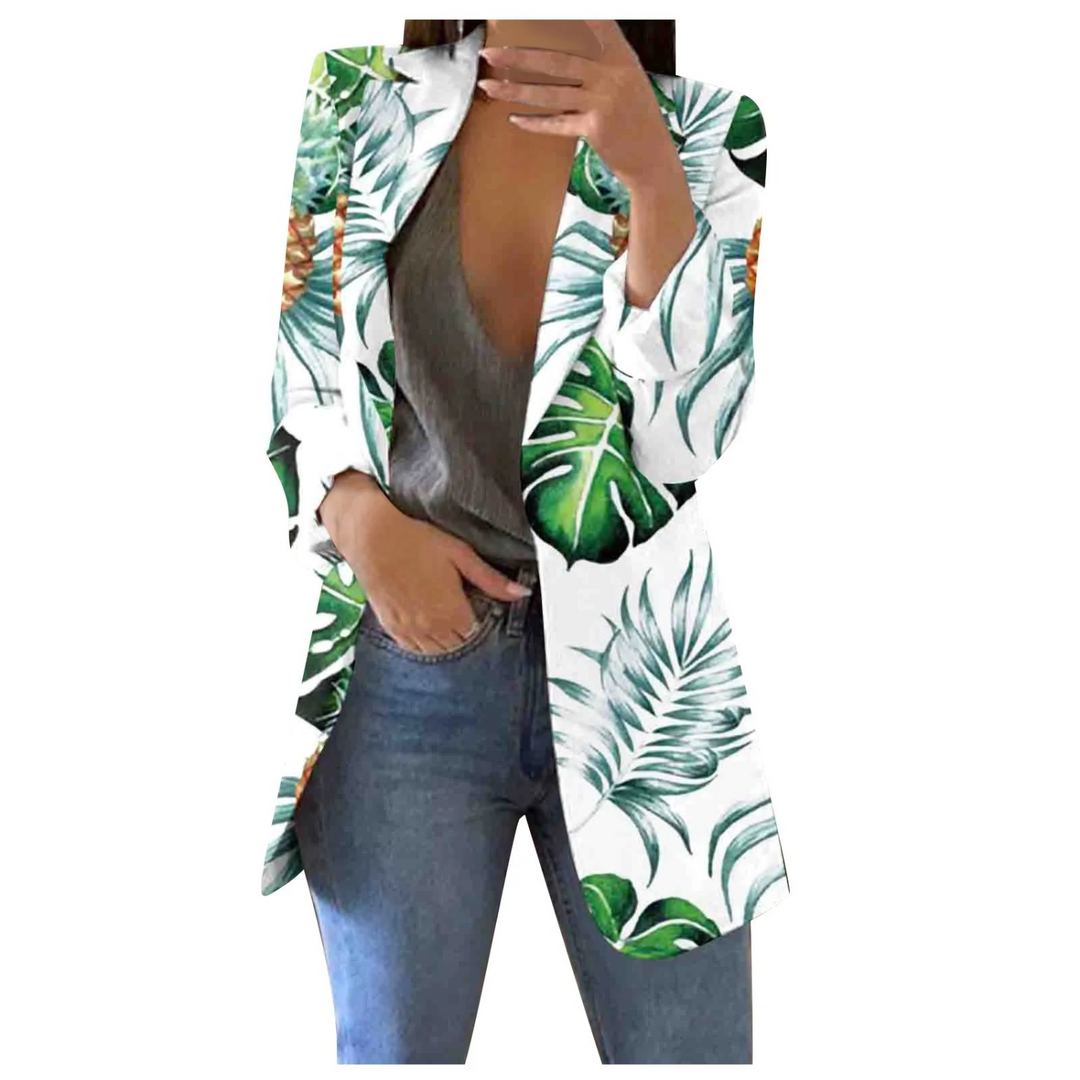 Bedruckter kurzer Damenblazer - Savannah