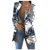 Bedruckter kurzer Damenblazer - Savannah