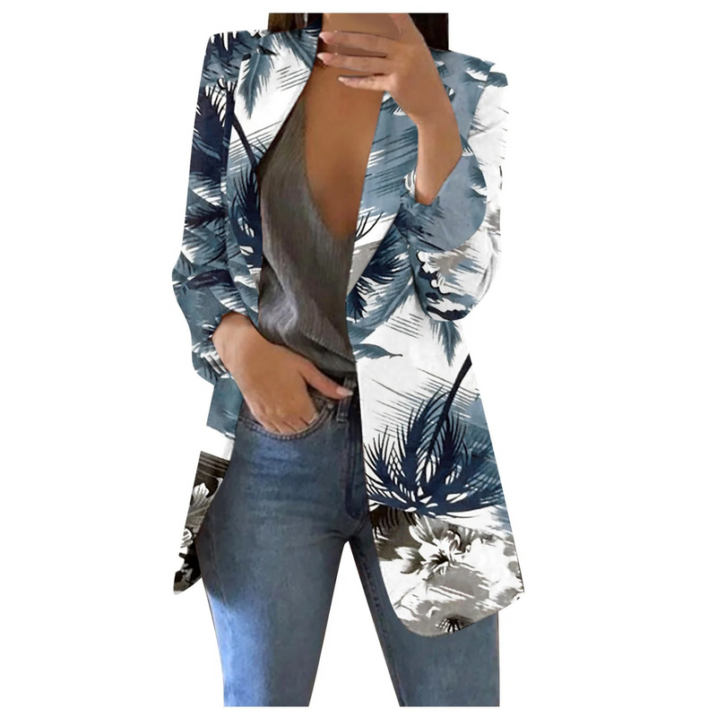 Bedruckter kurzer Damenblazer - Savannah