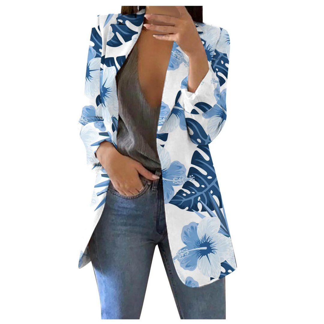 Bedruckter kurzer Damenblazer - Savannah