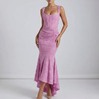 Gerafftes Schulterfreies Kleid - Linda
