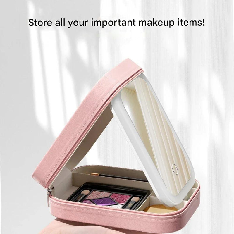 Compact Illuminated Makeup Organizer for On the Go - Liora