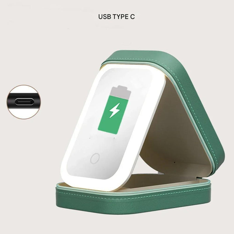 Compact Illuminated Makeup Organizer for On the Go - Liora