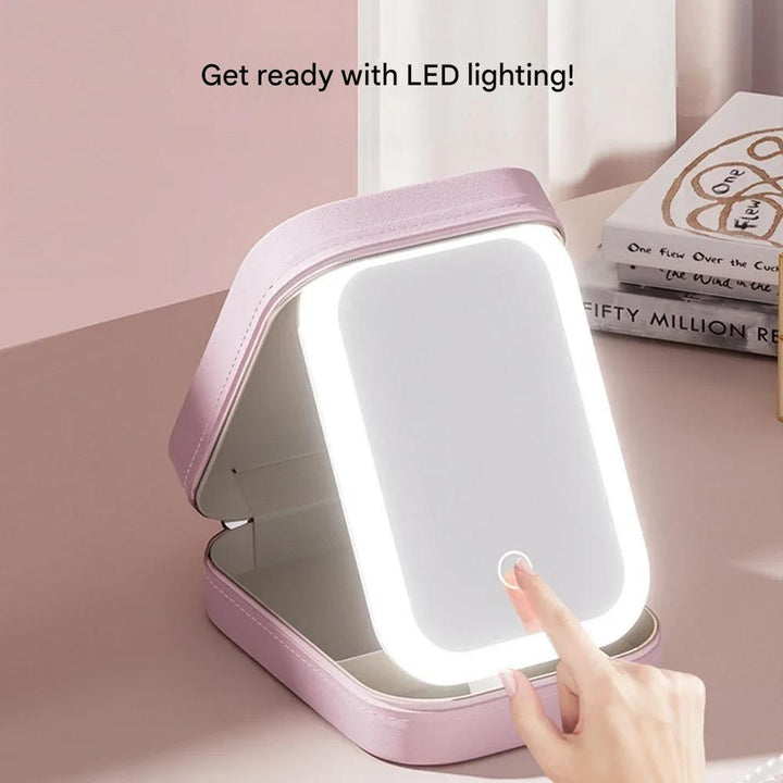 Compact Illuminated Makeup Organizer for On the Go - Liora