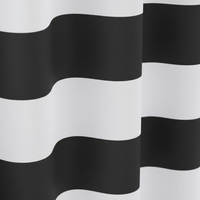 Gestreifter Textil Duschvorhang - WavePanel