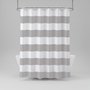 Gestreifter Textil Duschvorhang - WavePanel