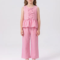 Girls' Striped Two-Piece Summer Set - SweetStripe