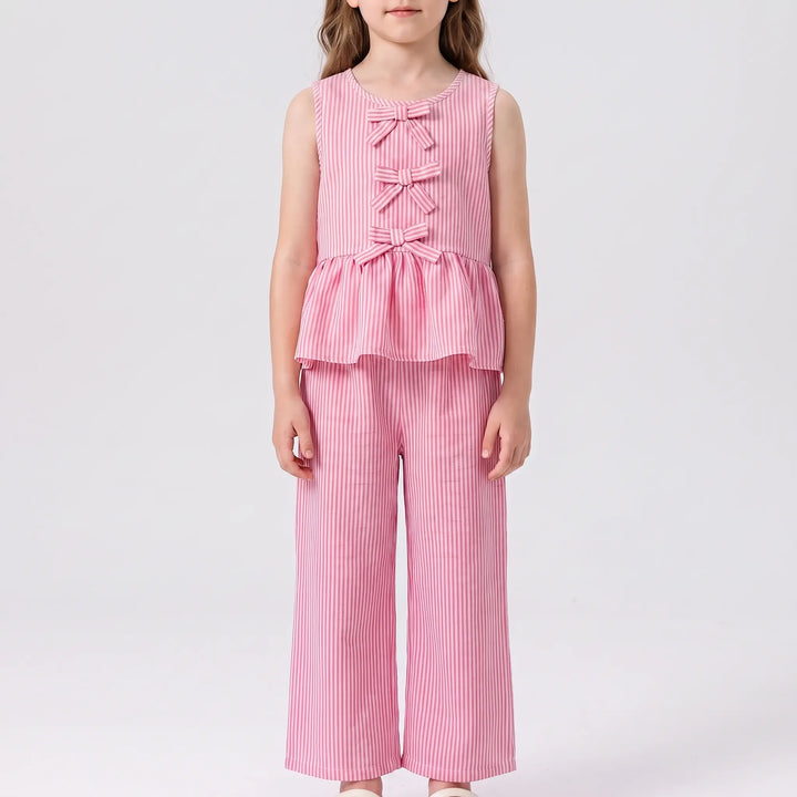 Girls' Striped Two-Piece Summer Set - SweetStripe