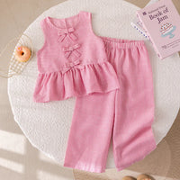 Girls' Striped Two-Piece Summer Set - SweetStripe