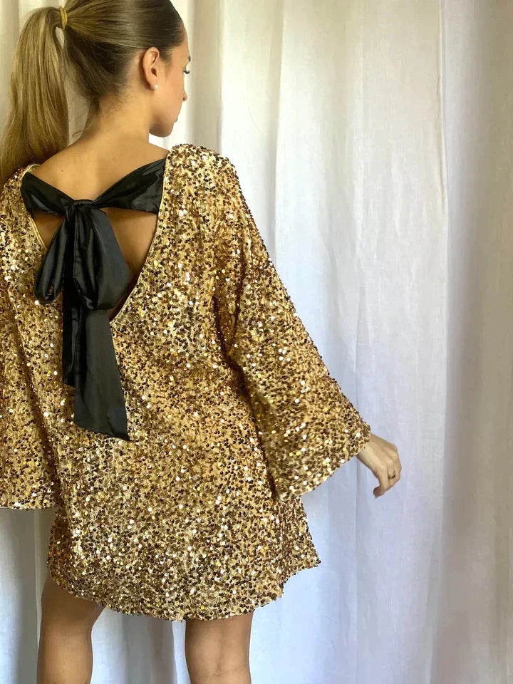 Trendiges Glitzer-Midikleid - Stella
