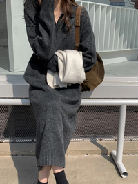 Bequemes Pulloverkleid