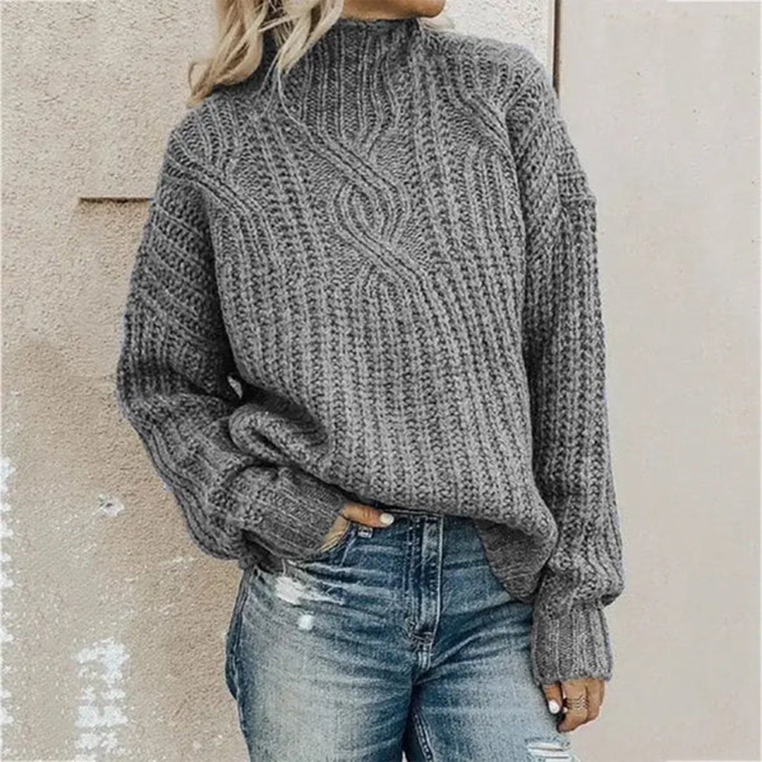 Bequemer Gestrickter Damenpullover - Lily