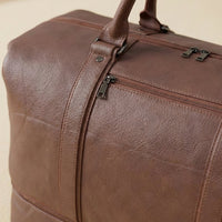 Grote Leren Weekend Tas - Voyagely