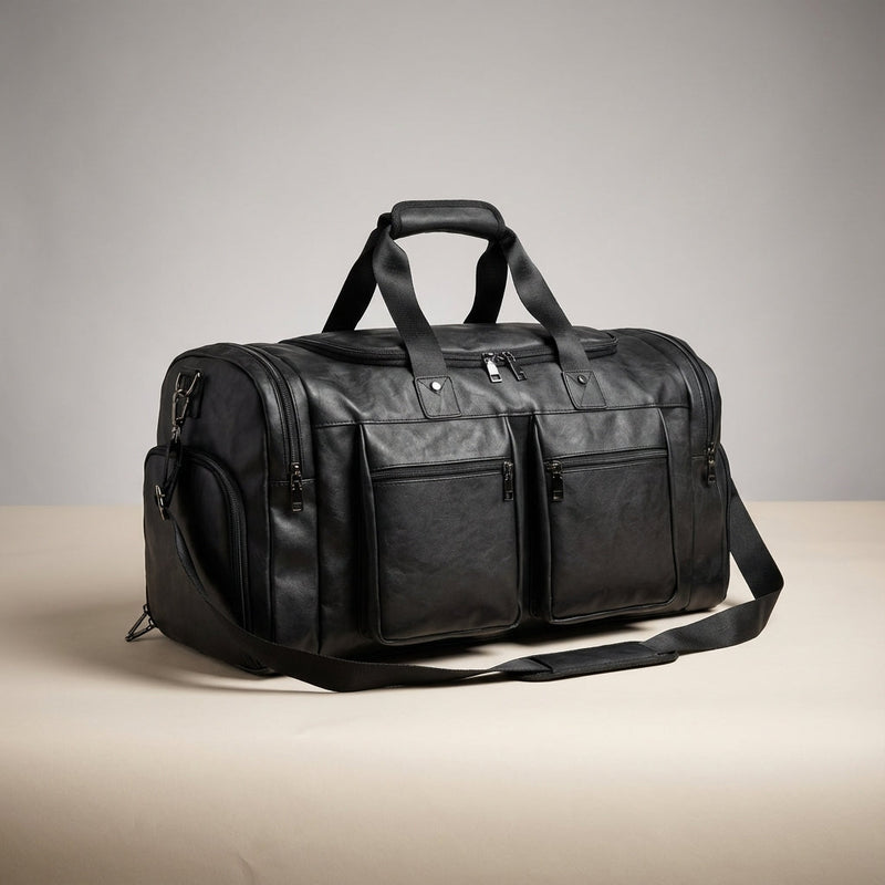 Grote Leren Weekend Tas - Voyagely