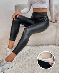 Bequeme Fleece-Leggings mit Lederoptik - Mila