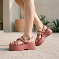 Grove Platformsandalen Met Enkelbandjes - Olga