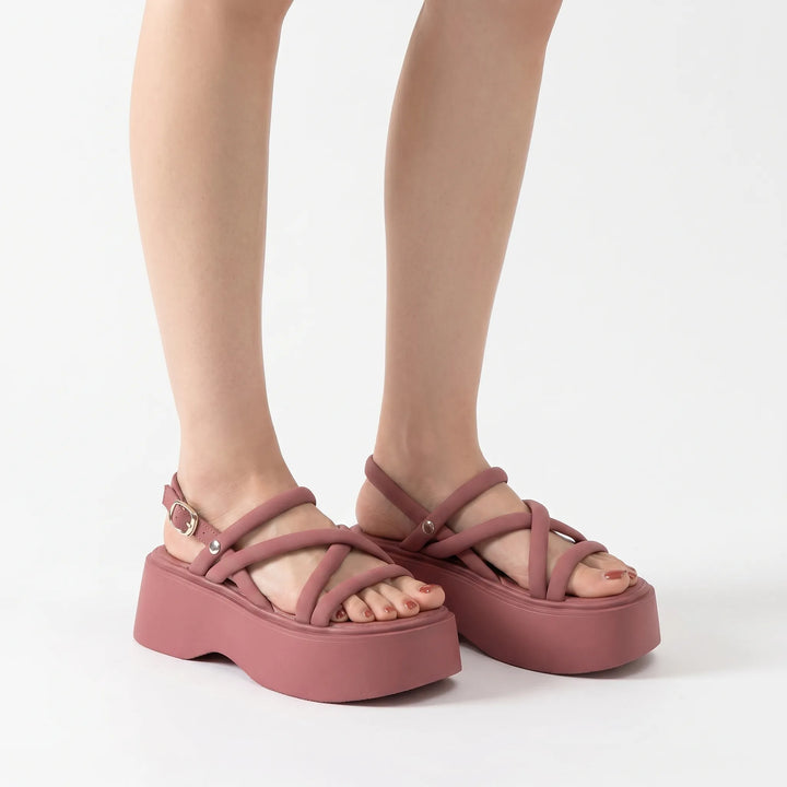 Grove Platformsandalen Met Enkelbandjes - Olga