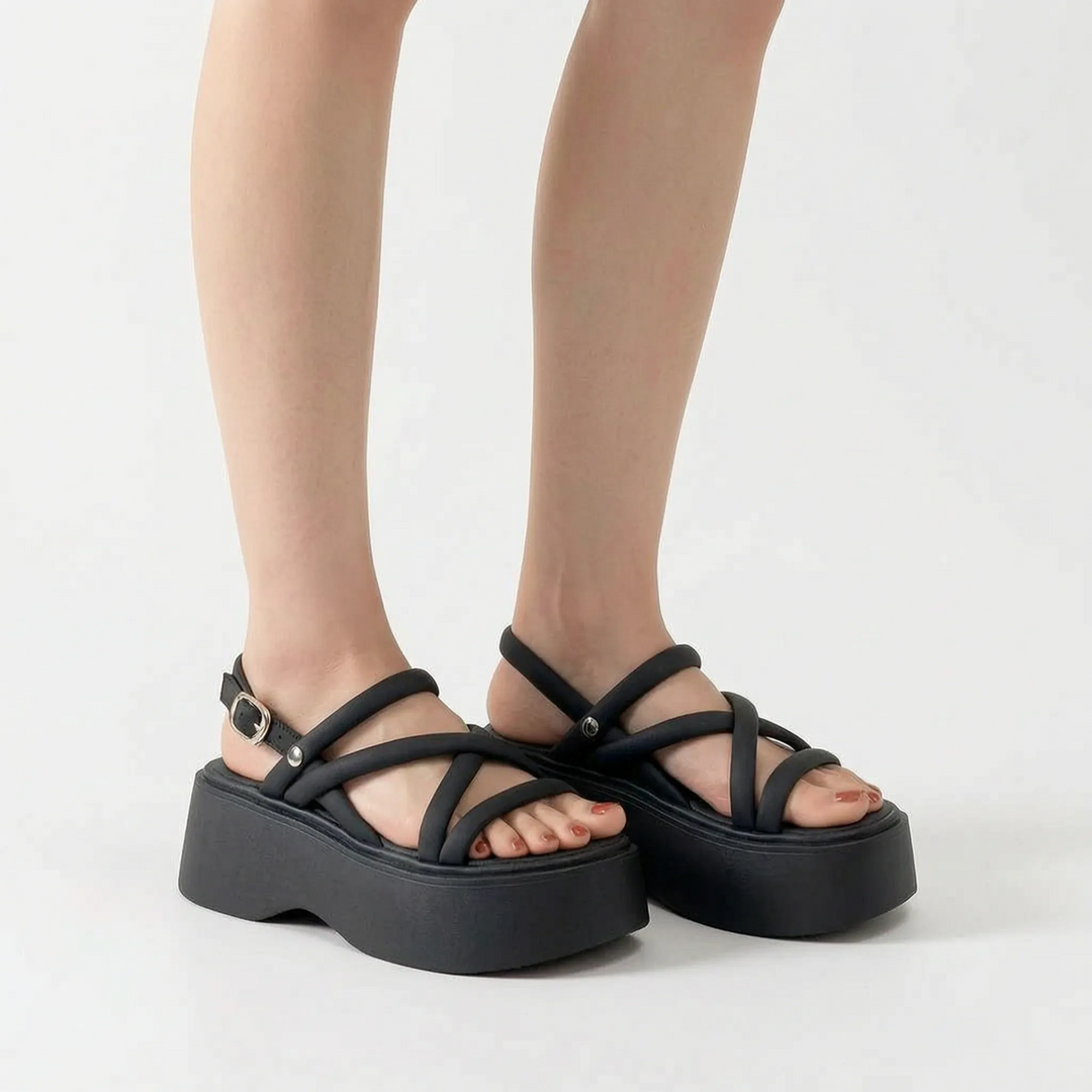 Grove Platformsandalen Met Enkelbandjes - Olga