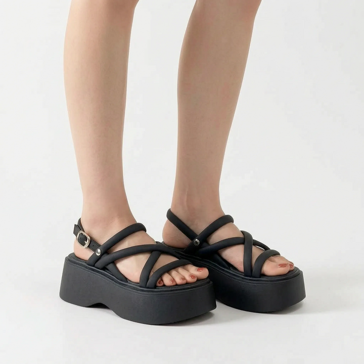 Grove Platformsandalen Met Enkelbandjes - Olga